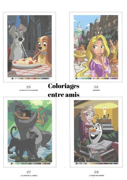 Раскраска Дисней по номерам - Grands classiques mysteres (Блок великой классики) | Coloriages Disney Hachette Grand bloc 6847201 фото