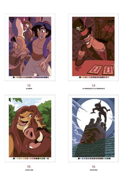Раскраска Дисней по номерам - Grands classiques mysteres (Блок великой классики) | Coloriages Disney Hachette Grand bloc 6847201 фото
