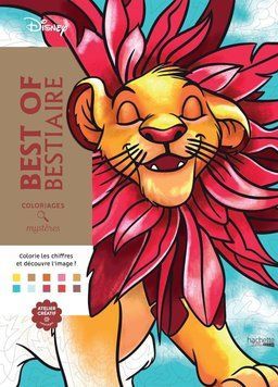 Розмальовка Дісней по номерам - Best of Bestiaire | Coloriages mysteres Disney Hachette 4176334 фото