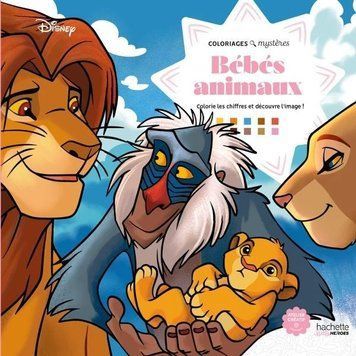 Розмальовка Дісней за номерами - Bebes animaux (Малюки тварин) | Coloriages mysteres Disney Hachette 7929095 фото